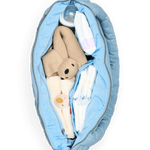 Přebalovací taška STUDIO NOOS Light Blue Hearts Denim | Lavly.cz