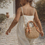 Proutěný košíček MRS. ERTHA Blush Dots | Lavly.cz