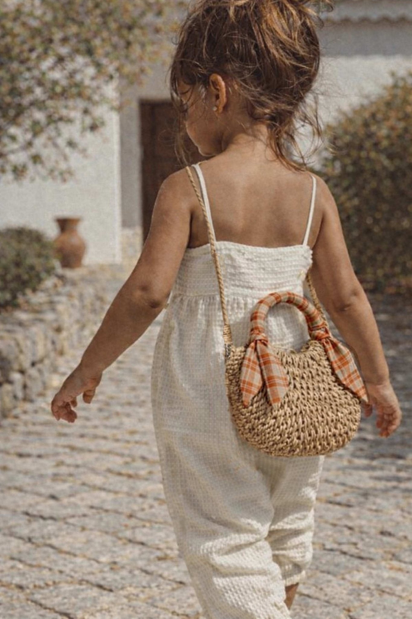 Proutěný košíček MRS. ERTHA Blush Dots | Lavly.cz