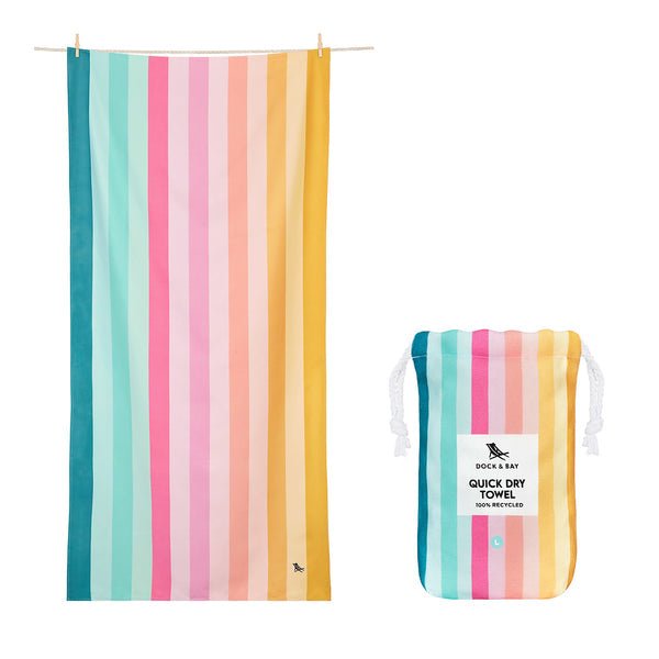 Rychleschnoucí plážová osuška DOCK & BAY Coastal Candy | Stylové doplňky pro děti a ženy | Lavly.cz