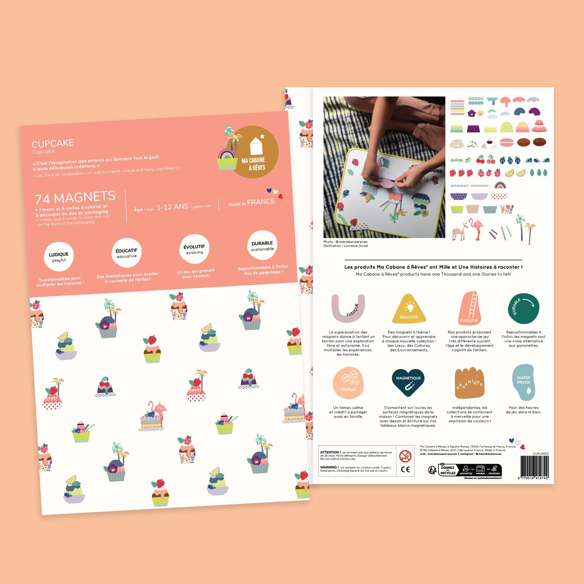 Sada magnetických obrázků Ma Cabane a Reves Cupcakes | Stylové doplňky pro děti a ženy | Lavly.cz