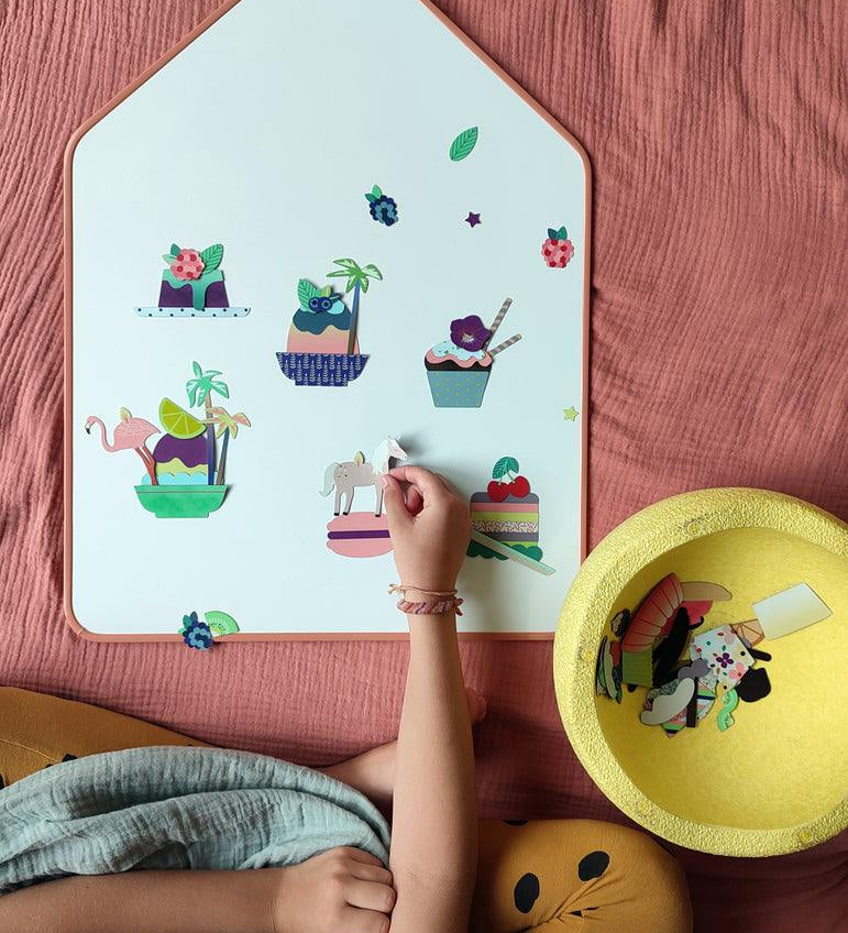 Sada magnetických obrázků Ma Cabane a Reves Cupcakes | Stylové doplňky pro děti a ženy | Lavly.cz