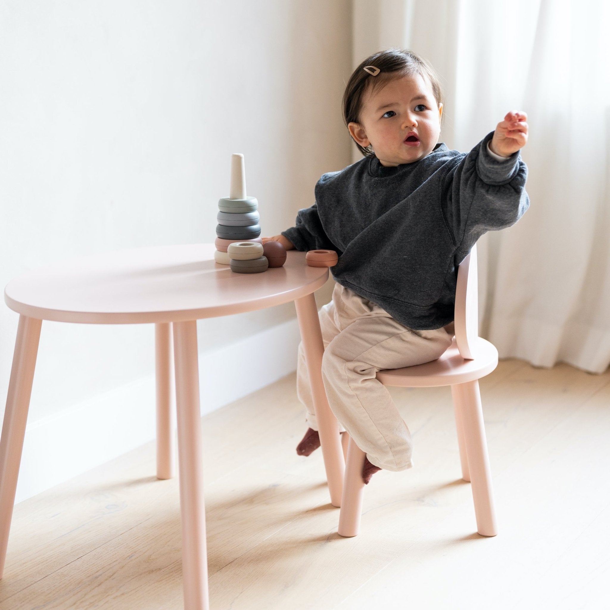 Sada židle a stolu Nofred Mouse Bříza Rosa | Stylové doplňky pro děti a ženy | Lavly.cz