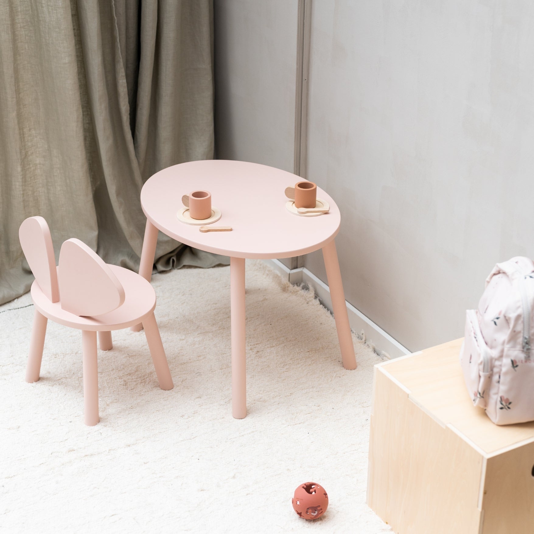 Sada židle a stolu Nofred Mouse Bříza Rosa | Stylové doplňky pro děti a ženy | Lavly.cz