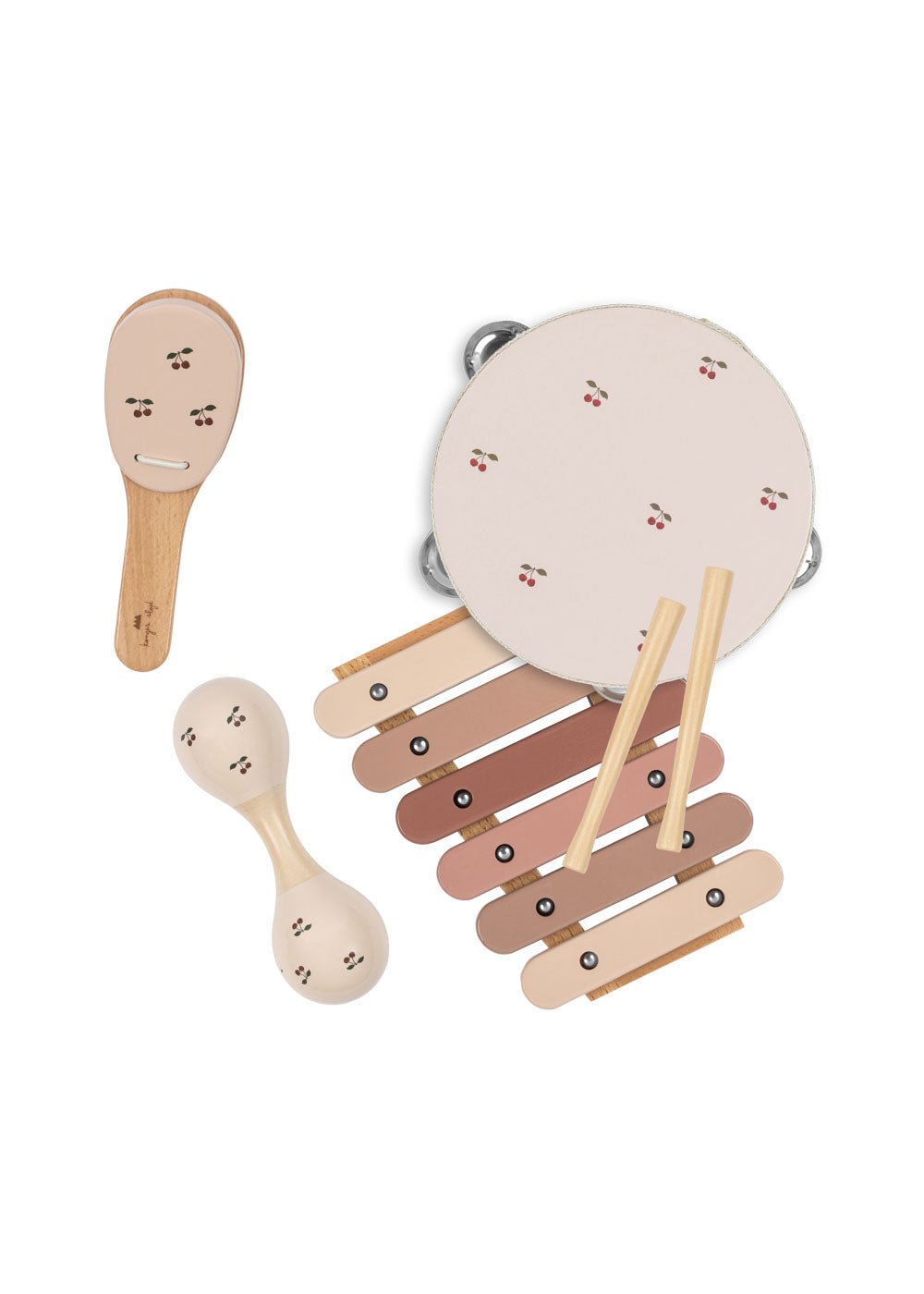 Set čtyř hudebních nástrojů KONGES SLOJD Cherry Glossy | Stylové doplňky pro děti a ženy | Lavly.cz