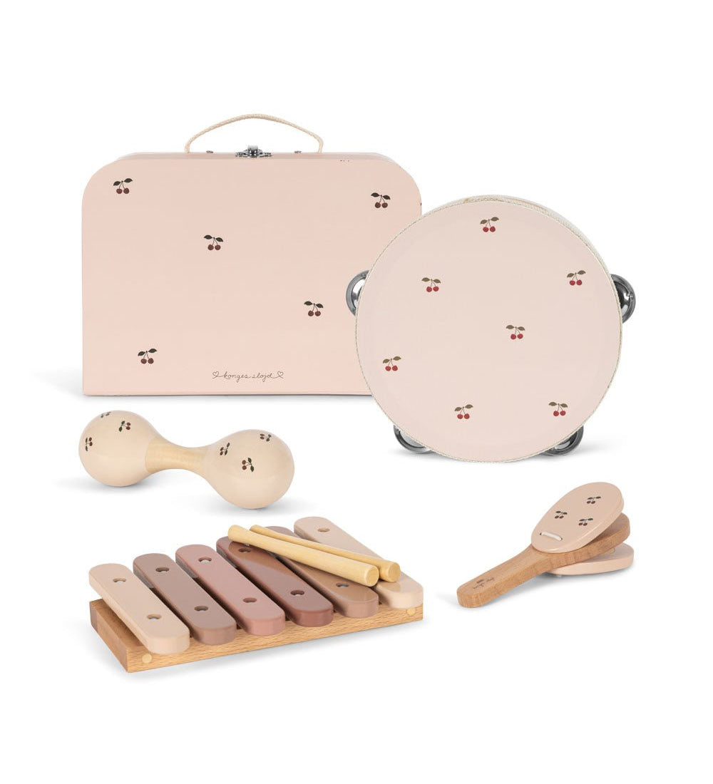 Set čtyř hudebních nástrojů KONGES SLOJD Cherry Glossy | Stylové doplňky pro děti a ženy | Lavly.cz