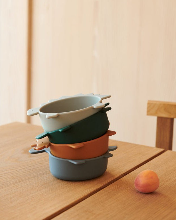 Set čtyř misek LIEWOOD Iggy Dino Blue Mix | Lavly.cz