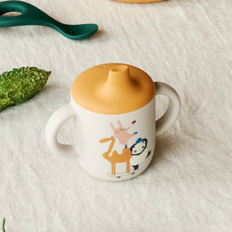 Silikonový nevylévací hrnek LIEWOOD Neil Around the World / Sandy | Lavly.cz