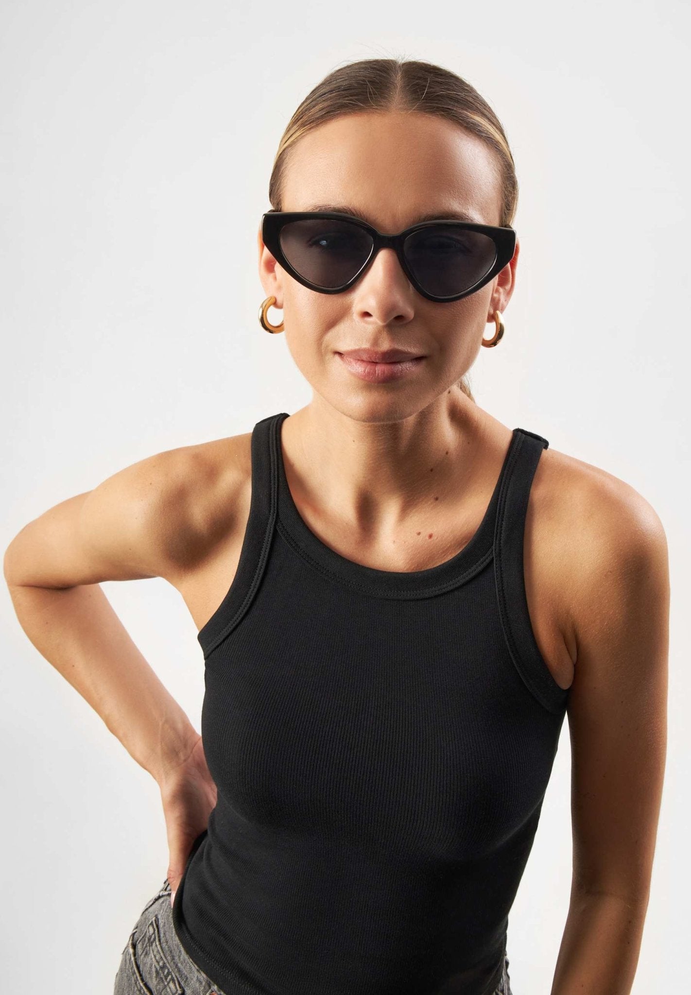 Sluneční brýle ECO SHADES Messina Transparent Black | Lavly.cz