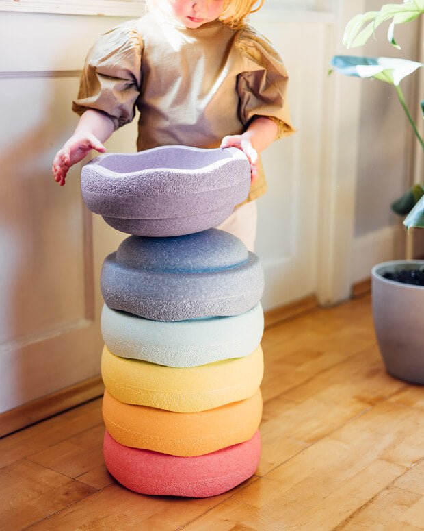 STAPELSTEIN® 6 ks Original Rainbow Pastel Balanční kameny | Stylové doplňky pro děti a ženy | Lavly.cz