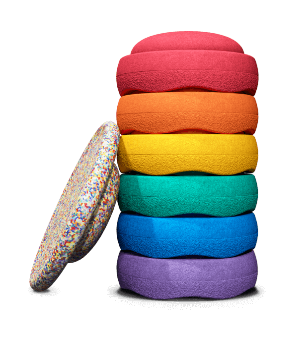 STAPELSTEIN® 6+1 ks Original Rainbow Set Classic Balanční kameny a deska | Stylové doplňky pro děti a ženy | Lavly.cz