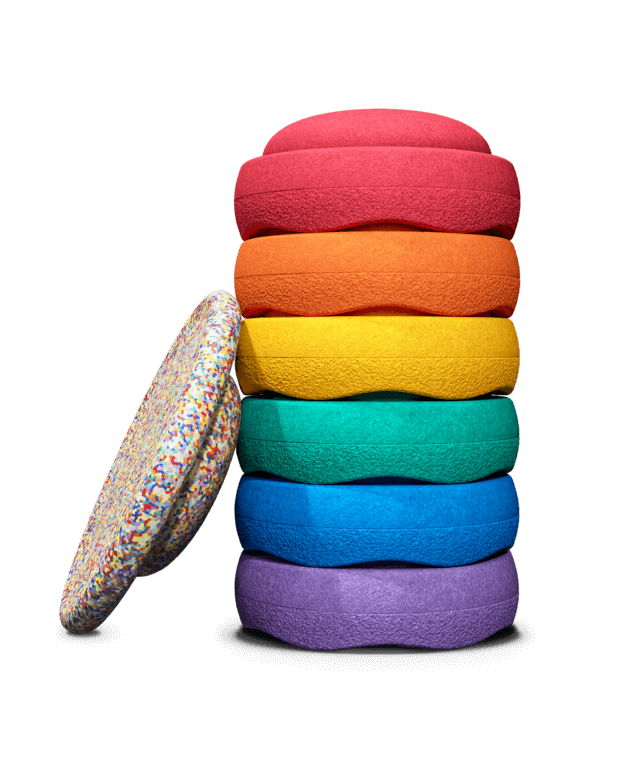 STAPELSTEIN® 6+1 ks Original Rainbow Set Classic Balanční kameny a deska | Stylové doplňky pro děti a ženy | Lavly.cz