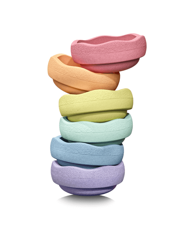 STAPELSTEIN® MINI 6 ks Original Rainbow Pastel Balanční kameny | Stylové doplňky pro děti a ženy | Lavly.cz