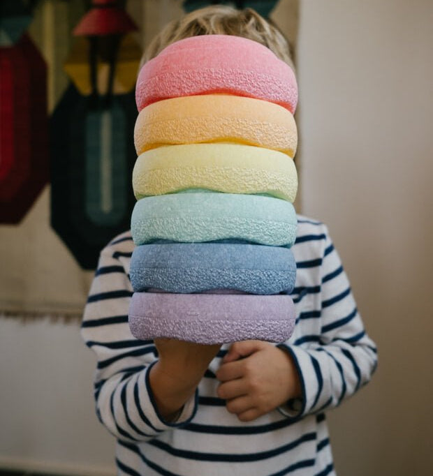 STAPELSTEIN® MINI 6 ks Original Rainbow Pastel Balanční kameny | Stylové doplňky pro děti a ženy | Lavly.cz