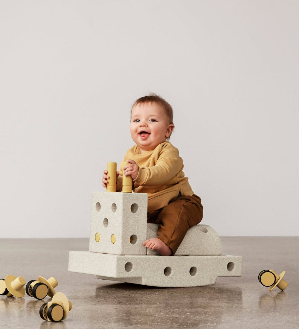 Stavebnice MODU Curiosity Kit Sand Grey / Honey Yellow | Stylové doplňky pro děti a ženy | Lavly.cz