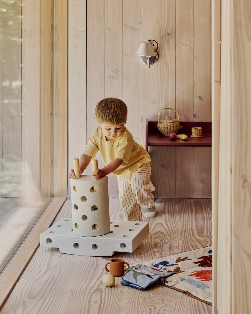 Stavebnice MODU Curiosity Kit Sand Grey / Honey Yellow | Stylové doplňky pro děti a ženy | Lavly.cz