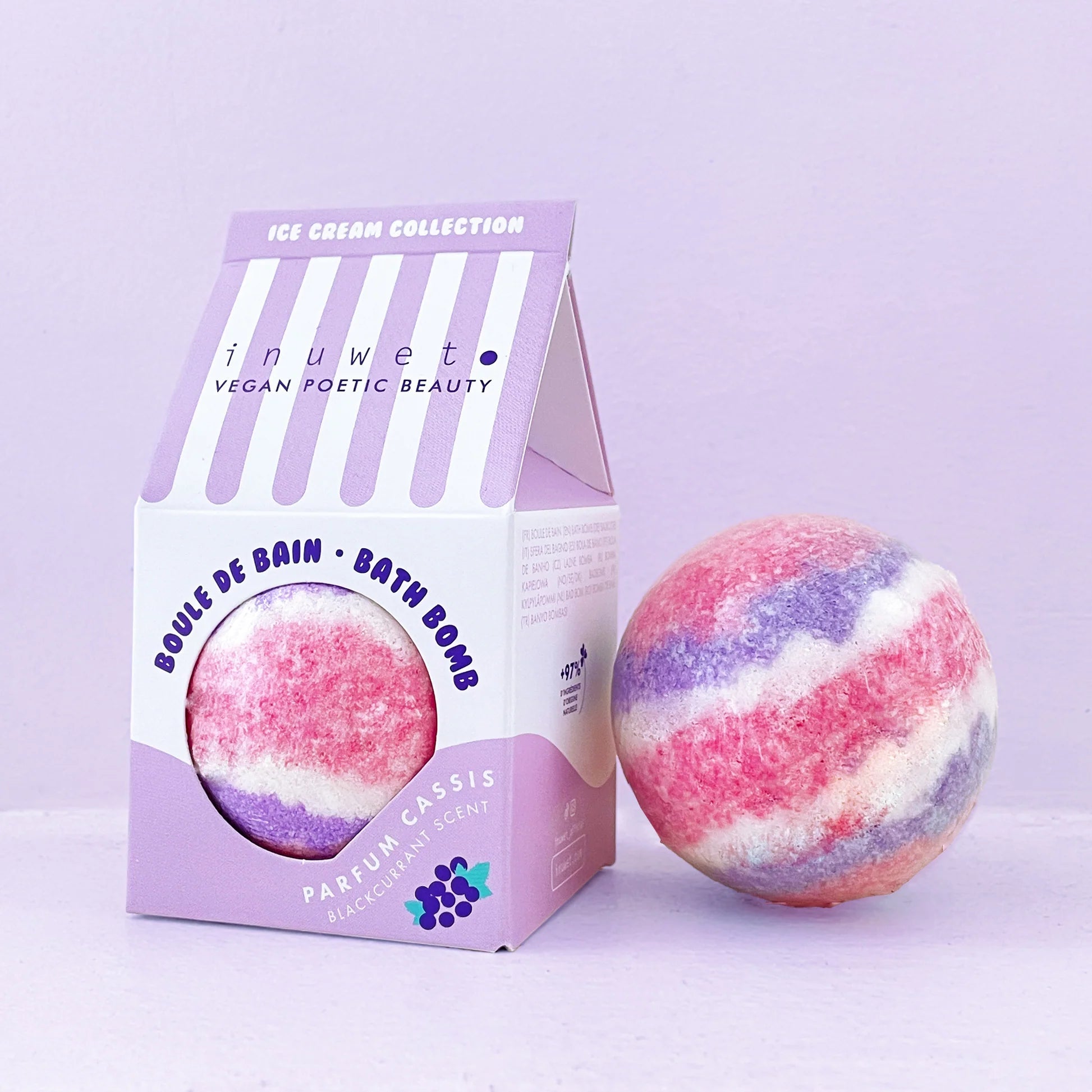 Šumivá koupelová bomba INUWET Černý rybíz | Lavly.cz