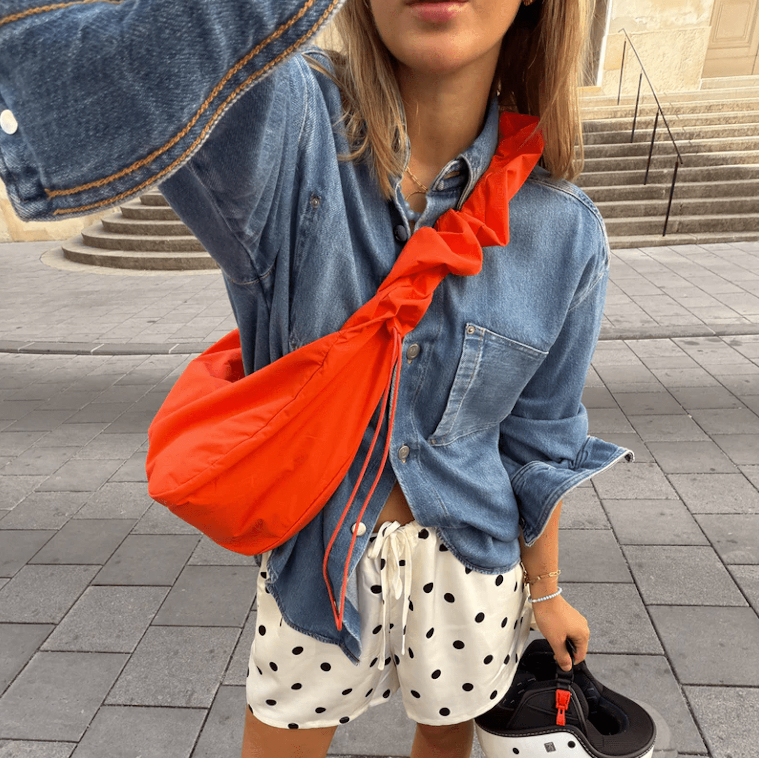 Taška GOT BAG Moon Ruffle Hot Coral | Lavly.cz