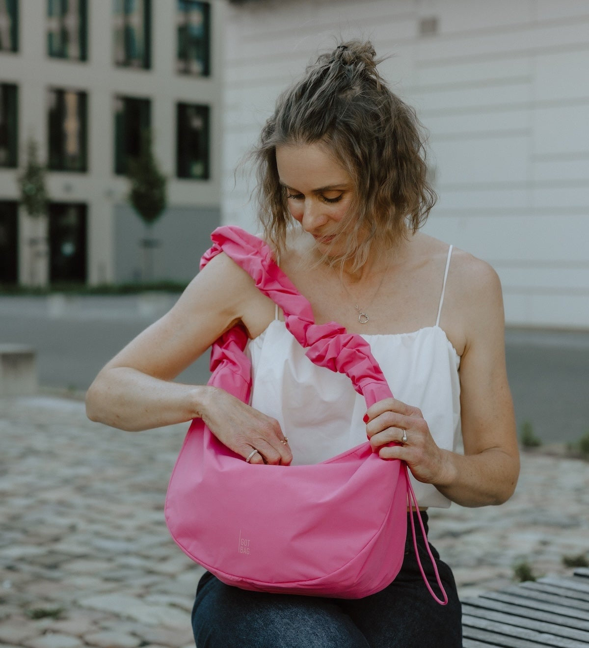 Taška GOT BAG Moon Ruffle Salina Pink | Lavly.cz