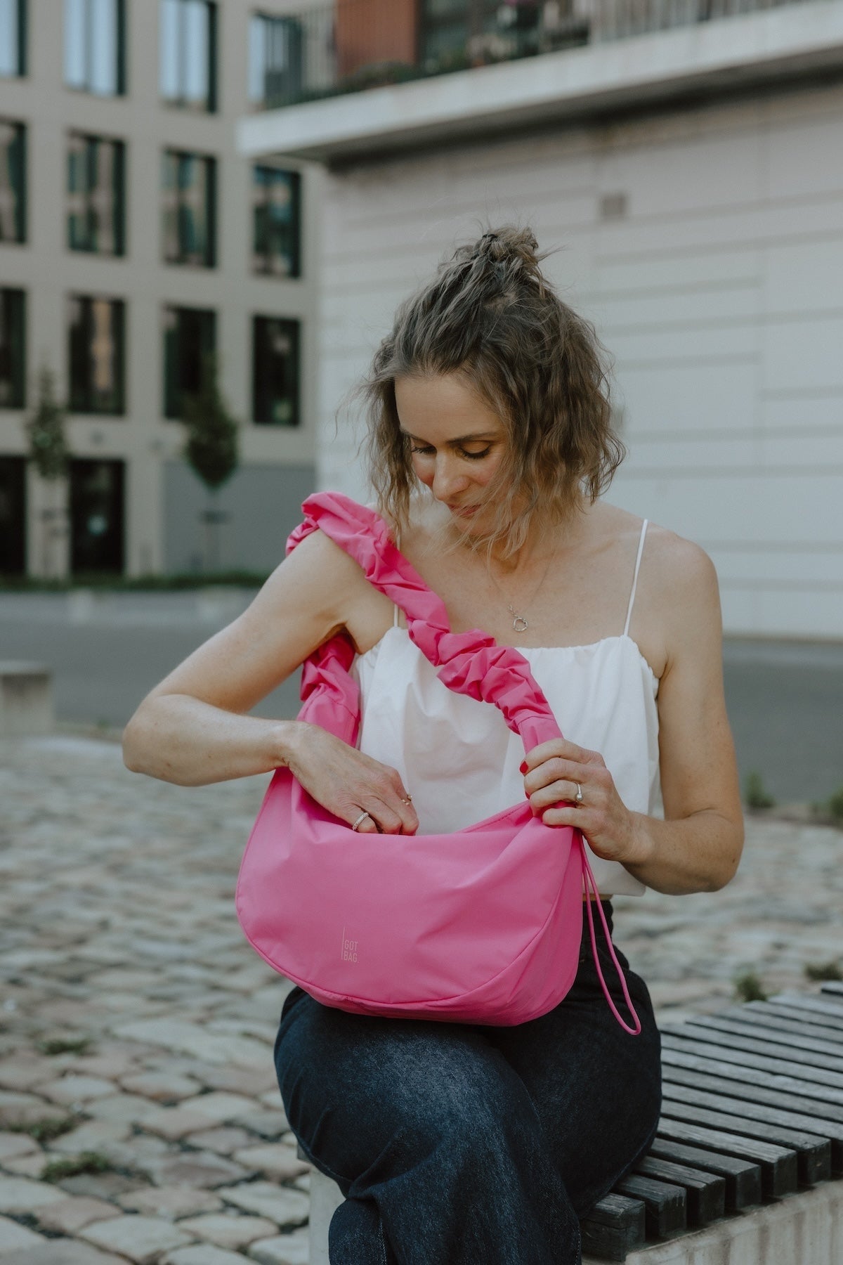 Taška GOT BAG Moon Ruffle Salina Pink | Lavly.cz