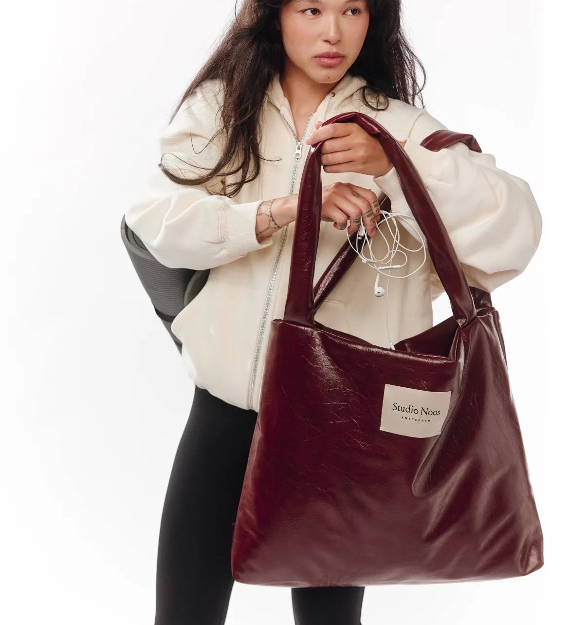 Taška Mom Bag STUDIO NOOS Burgundy Vegan Leather | Lavly.cz