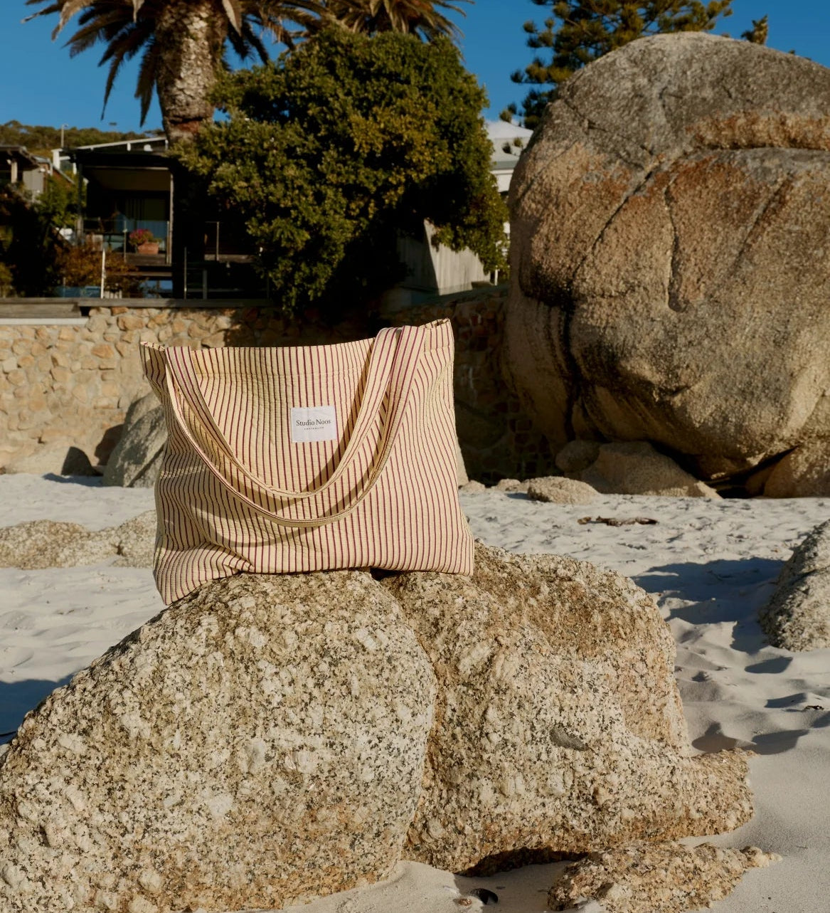 Taška Mom Bag STUDIO NOOS Butter Yellow Poplin Striped | Lavly.cz