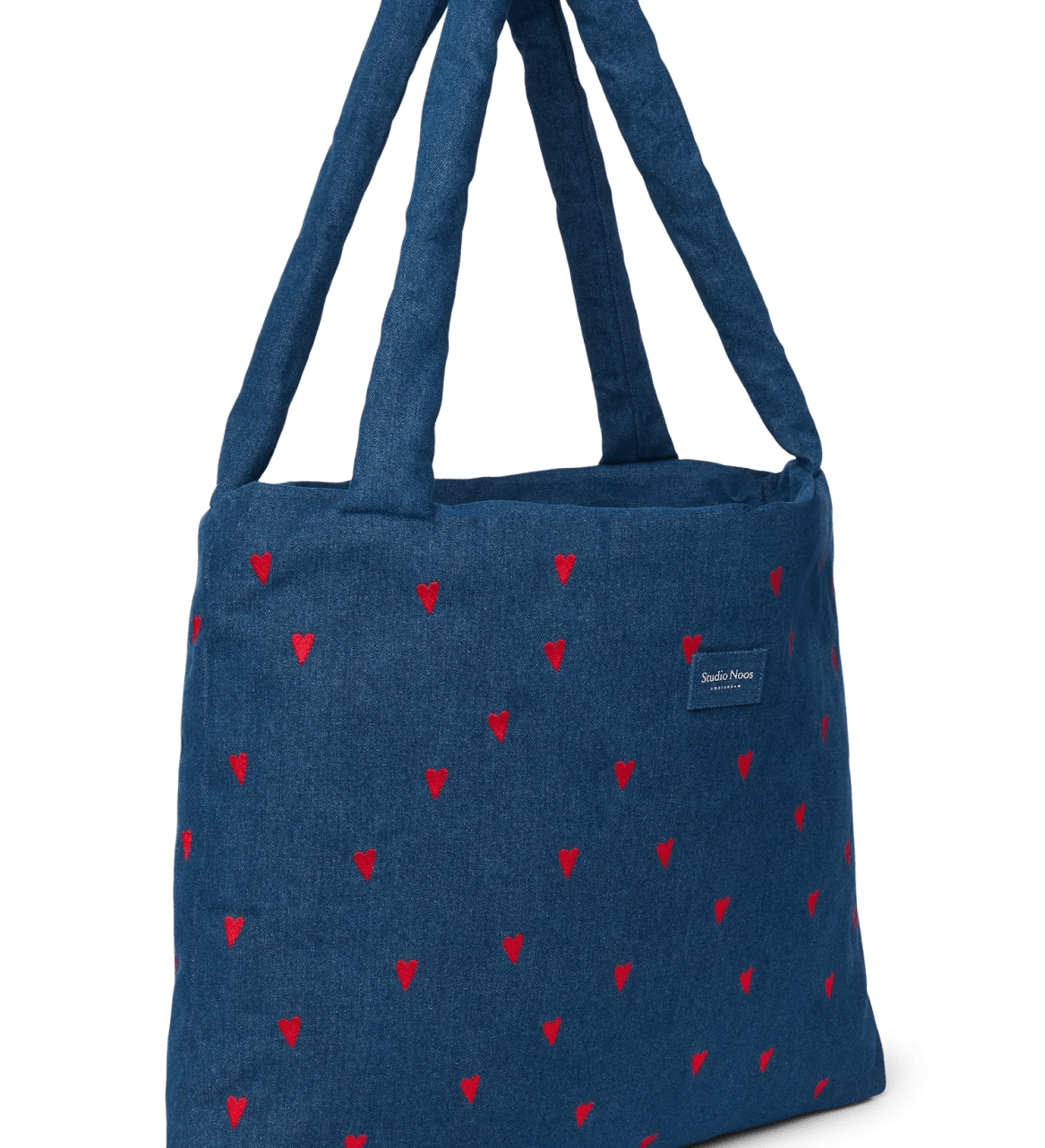 Taška Mom Bag STUDIO NOOS Dark Blue Red Hearts Denim | Lavly.cz