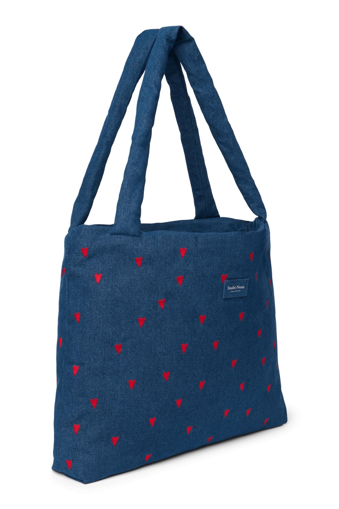 Taška Mom Bag STUDIO NOOS Dark Blue Red Hearts Denim | Lavly.cz