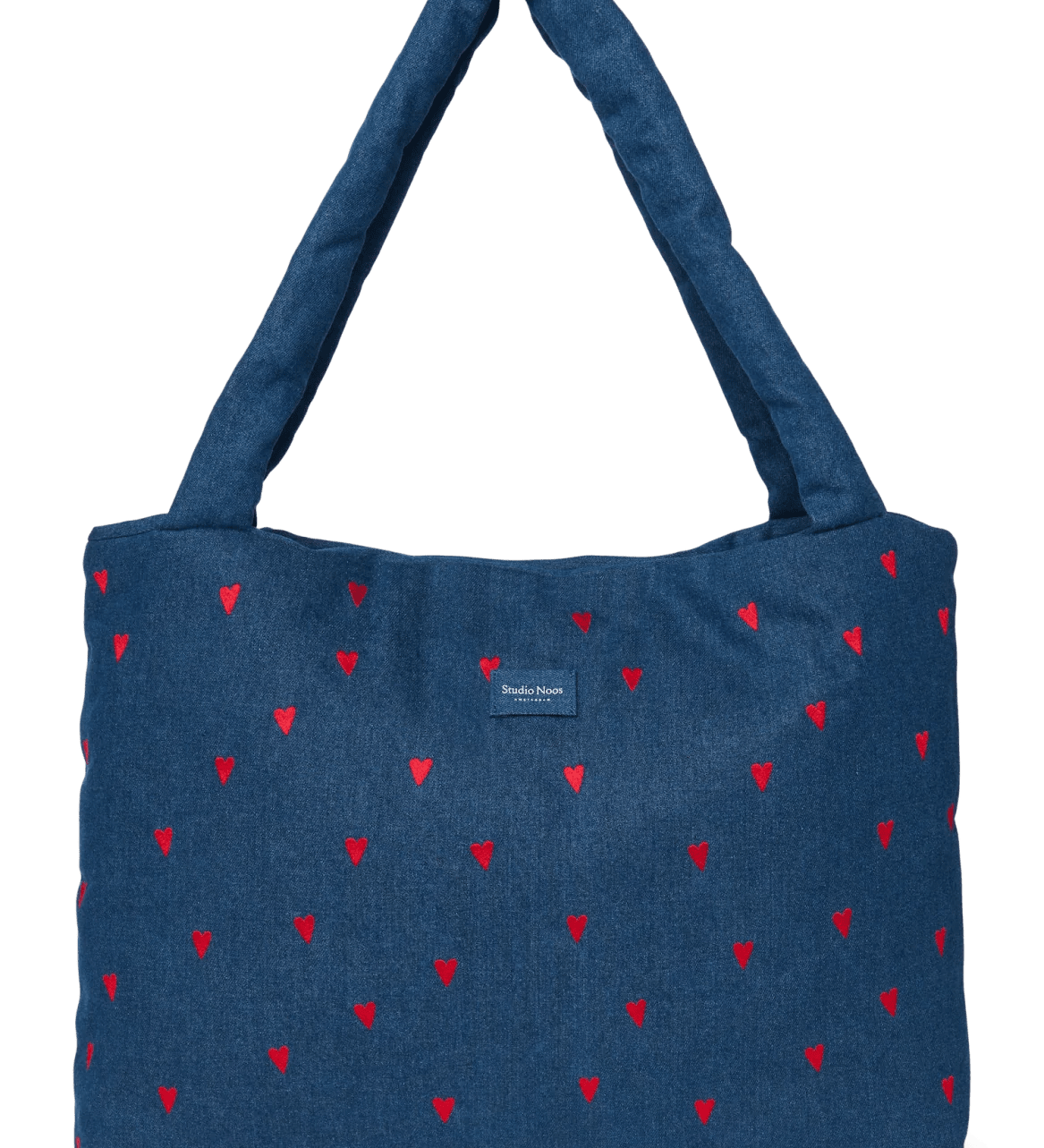 Taška Mom Bag STUDIO NOOS Dark Blue Red Hearts Denim | Lavly.cz