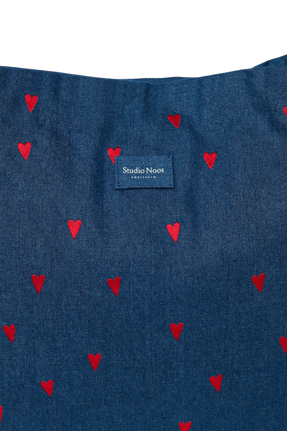 Taška Mom Bag STUDIO NOOS Dark Blue Red Hearts Denim | Lavly.cz