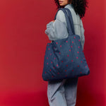 Taška Mom Bag STUDIO NOOS Dark Blue Red Hearts Denim | Lavly.cz