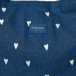 Taška Mom Bag STUDIO NOOS Dark Blue White Hearts Denim | Lavly.cz
