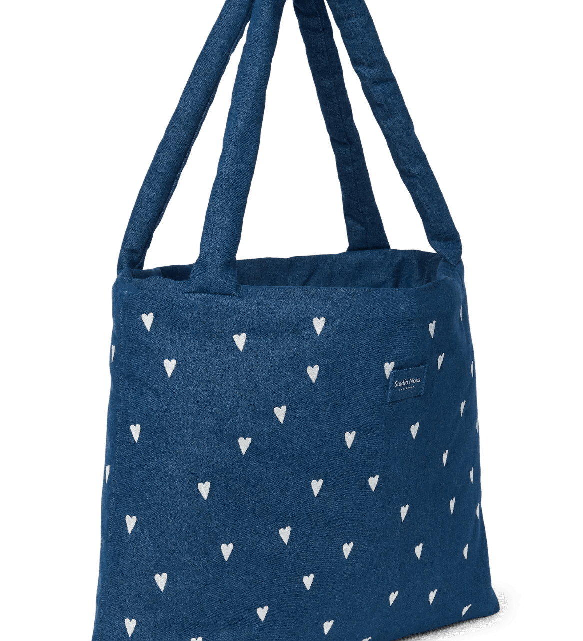 Taška Mom Bag STUDIO NOOS Dark Blue White Hearts Denim | Lavly.cz