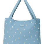 Taška Mom Bag STUDIO NOOS Light Blue Hearts Denim | Lavly.cz