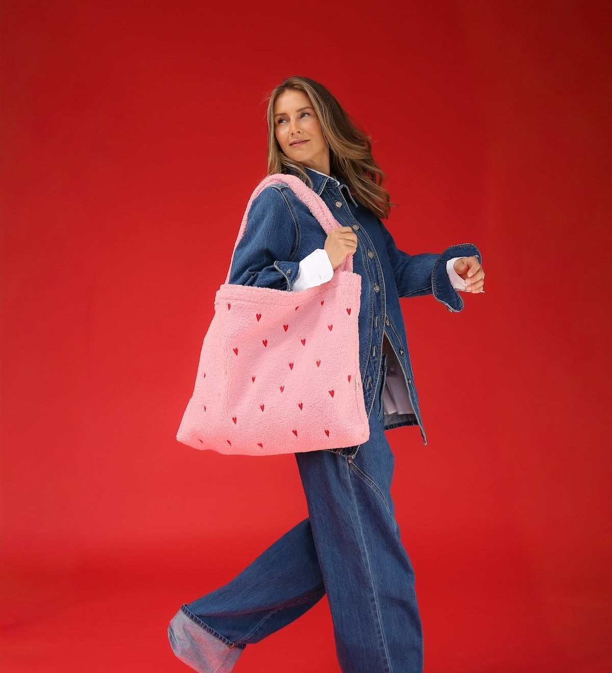 Taška Mom Bag STUDIO NOOS Light Pink Teddy Hearts | Lavly.cz