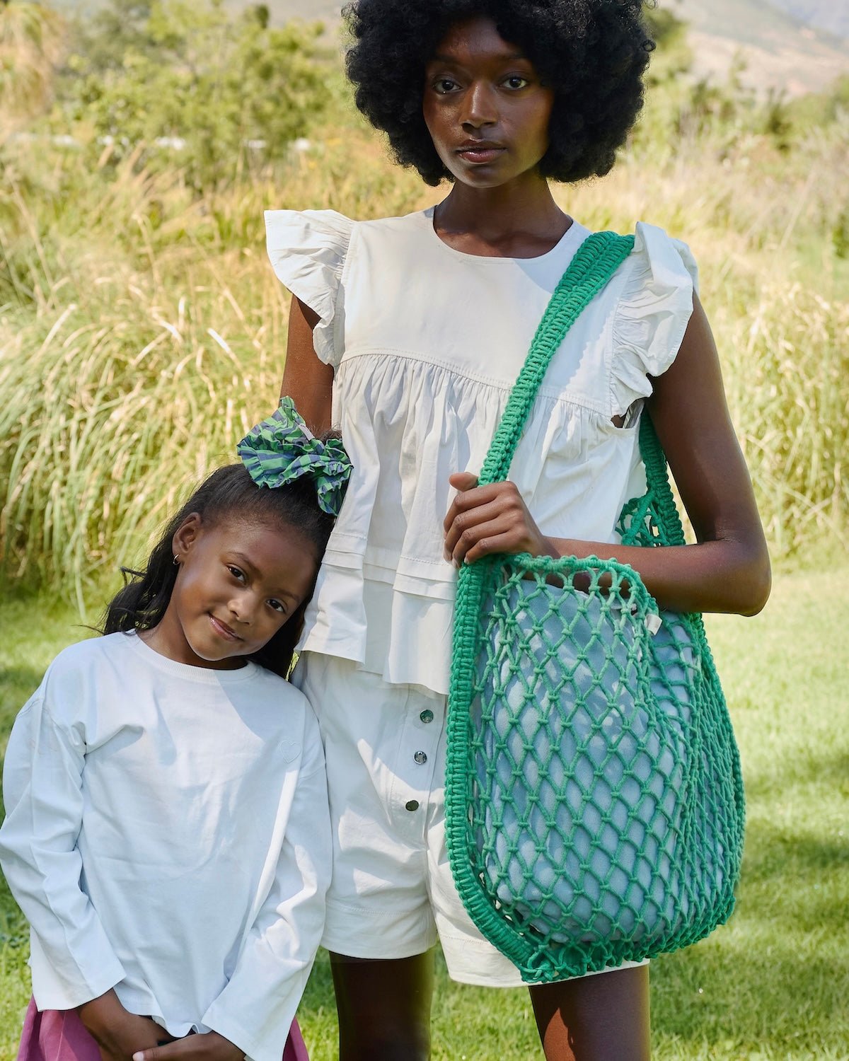 Taška Mom Bag STUDIO NOOS Macrame Green Blue - Yellow | Lavly.cz