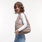 Taška přes rameno GOT BAG Wavy Puffer Oyster | Lavly.cz