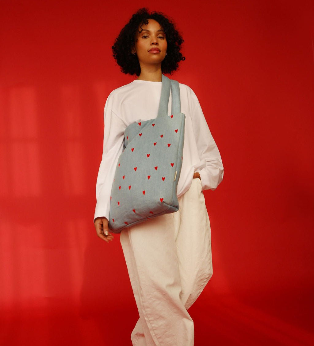 Taška STUDIO NOOS Denim Hearts | Stylové doplňky pro děti a ženy | Lavly.cz