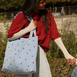 Taška STUDIO NOOS Light Blue Hearts Puffy | Lavly.cz