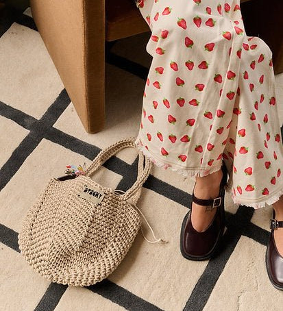 Taška THE STICKY SIS CLUB Crochet Bag Bone | Lavly.cz