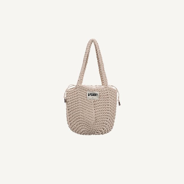 Taška THE STICKY SIS CLUB Crochet Bag Bone | Lavly.cz