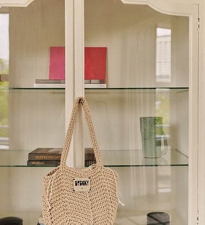 Taška THE STICKY SIS CLUB Crochet Bag Bone | Lavly.cz