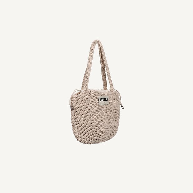 Taška THE STICKY SIS CLUB Crochet Bag Bone | Lavly.cz