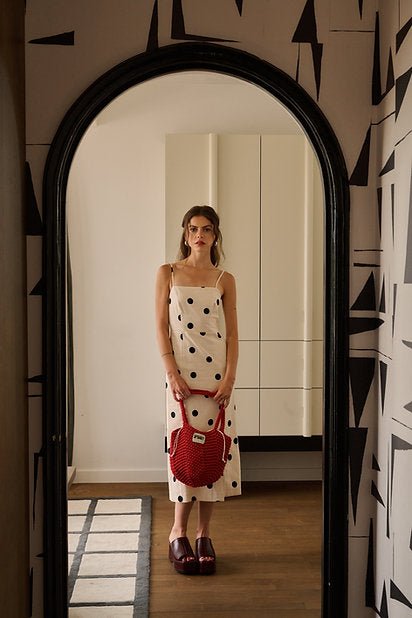 Taška THE STICKY SIS CLUB Crochet Bag Chilli | Lavly.cz