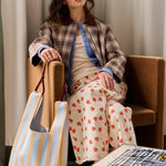 Taška THE STICKY SIS CLUB Knitted Stripes Marzipan + Sky | Lavly.cz