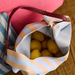 Taška THE STICKY SIS CLUB Knitted Stripes Marzipan + Sky | Lavly.cz