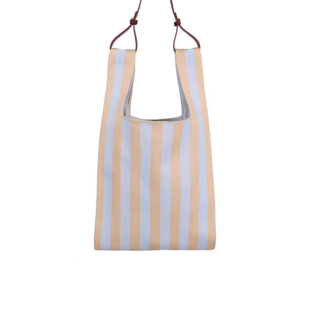 Taška THE STICKY SIS CLUB Knitted Stripes Marzipan + Sky | Lavly.cz