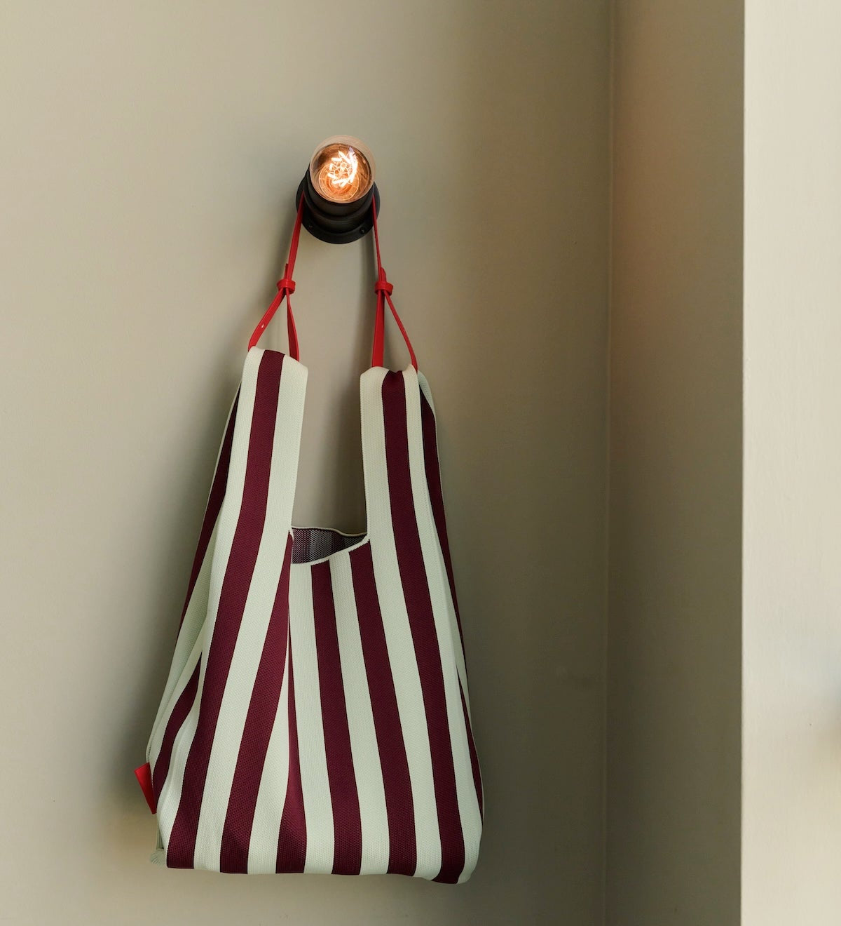 Taška THE STICKY SIS CLUB Knitted Stripes Mist + Fig | Lavly.cz