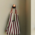 Taška THE STICKY SIS CLUB Knitted Stripes Mist + Fig | Lavly.cz