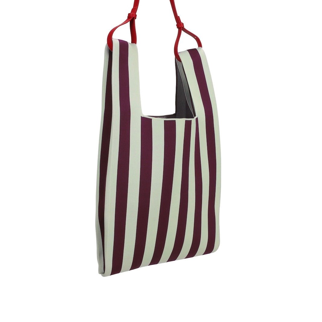 Taška THE STICKY SIS CLUB Knitted Stripes Mist + Fig | Lavly.cz